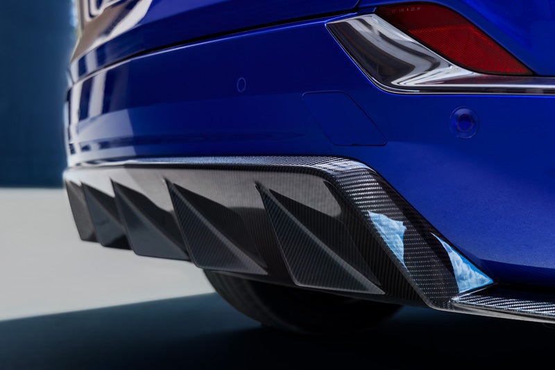 Close-up of the Genuine Carbon Fiber on the Rear End of the 2026 OPTIQ-V | Cadillac of Jackson in Ridgeland MS